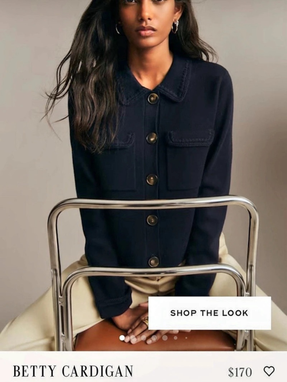 NWT! Sézane Betty Cardigan Jacket Blue - XS - Retail $170!